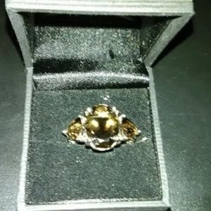 Genuine Smoky Quartz Ring Size 6